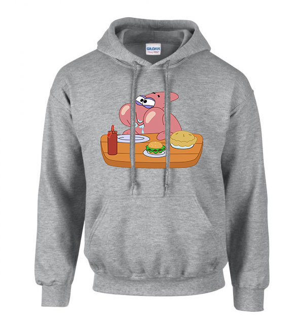 patrik csillag spongya bob Sportszürke Férfi Kapucnis Pulóver