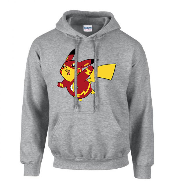 pokemon pikachu Sportszürke Férfi Kapucnis Pulóver