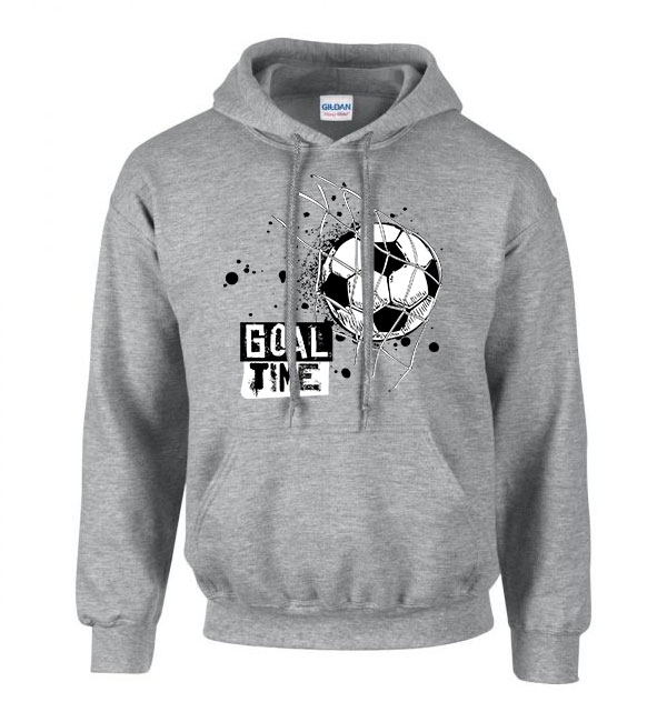 gól foci focis football focista Sportszürke Férfi Kapucnis Pulóver
