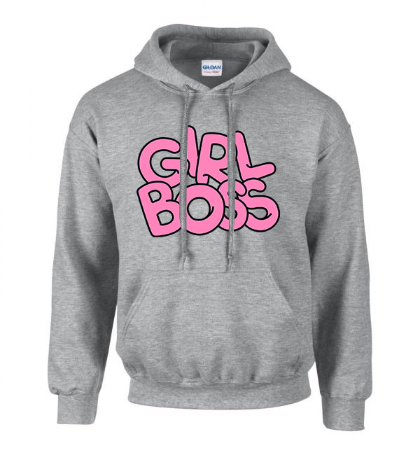 Girl Boss Sportszürke Férfi Kapucnis Pulóver
