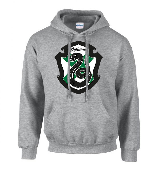 slytherin mardekár harry potter Sportszürke Férfi Kapucnis Pulóver