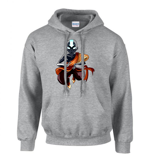 avatar aang legendája léghajlító Sportszürke Férfi Kapucnis Pulóver