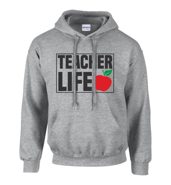 teacher life tanár Sportszürke Férfi Kapucnis Pulóver