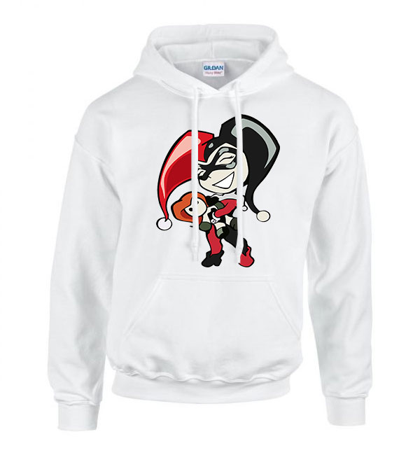 Harley Quinn Fehér Férfi Kapucnis Pulóver