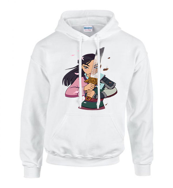 Mulan Fehér Férfi Kapucnis Pulóver