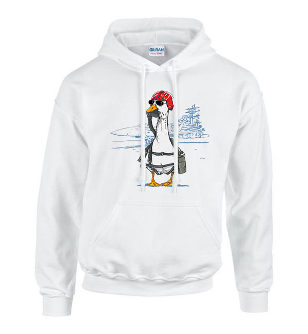 Goose Top Gun Fehér Férfi Kapucnis Pulóver