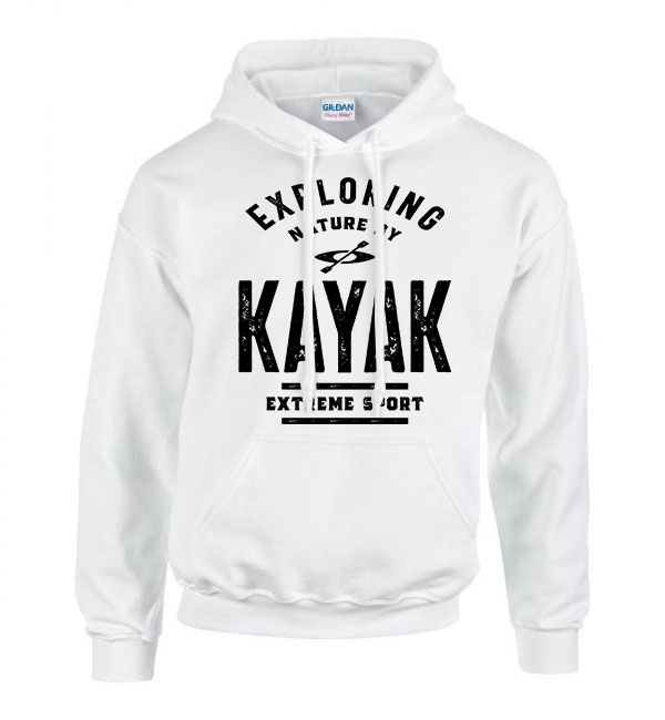 kajak kenu kayak Fehér Férfi Kapucnis Pulóver