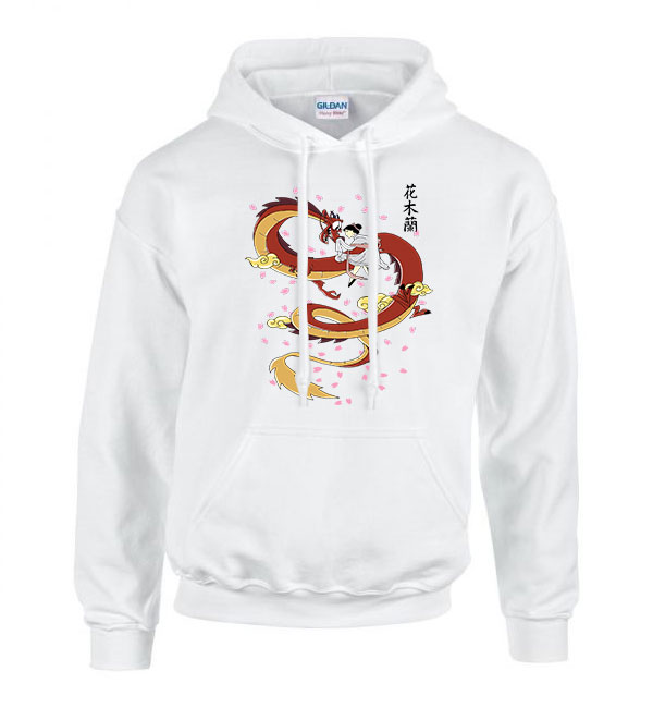 mulan mushu Fehér Férfi Kapucnis Pulóver