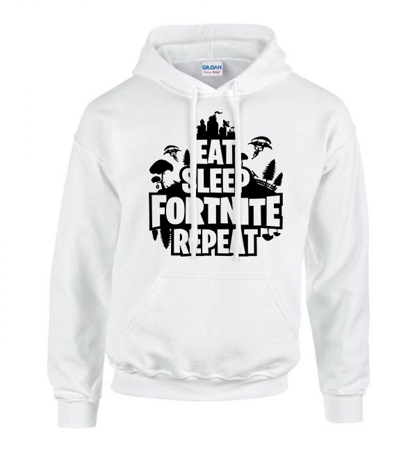 Fortnite battle royale Fehér Férfi Kapucnis Pulóver