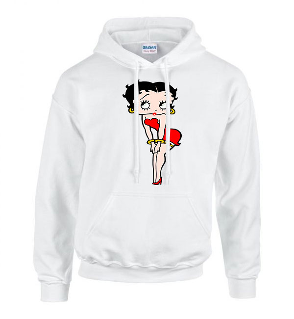 betty boop Fehér Férfi Kapucnis Pulóver