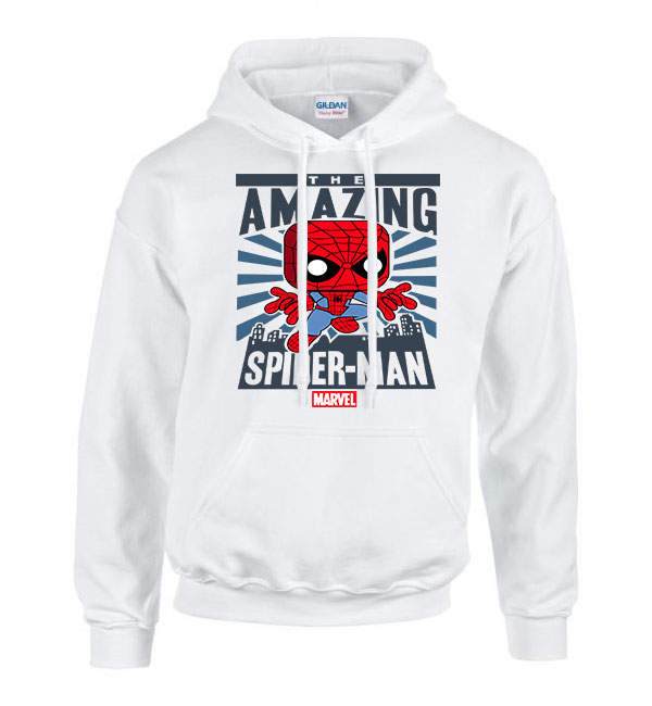 spider man pókember Fehér Férfi Kapucnis Pulóver