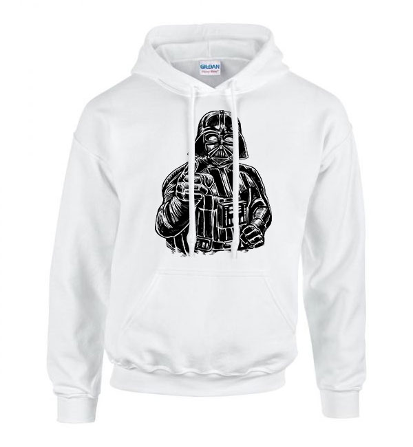 darth vader star wars Fehér Férfi Kapucnis Pulóver