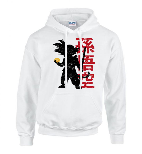 dragon ball son goku Fehér Férfi Kapucnis Pulóver
