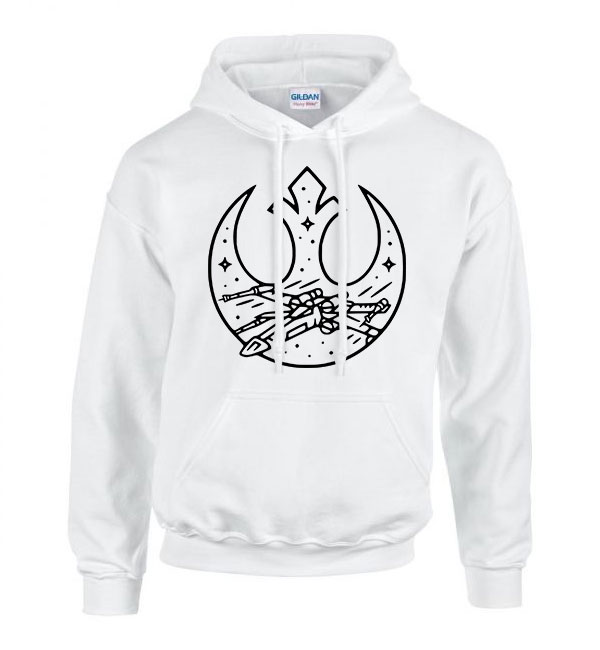Star Wars X-wing X-szárnyú Fehér Férfi Kapucnis Pulóver