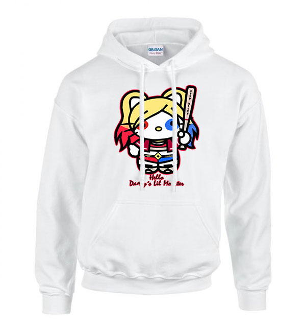 Harley Quinn Fehér Férfi Kapucnis Pulóver