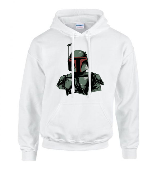 Star Wars Boba Fett Fehér Férfi Kapucnis Pulóver