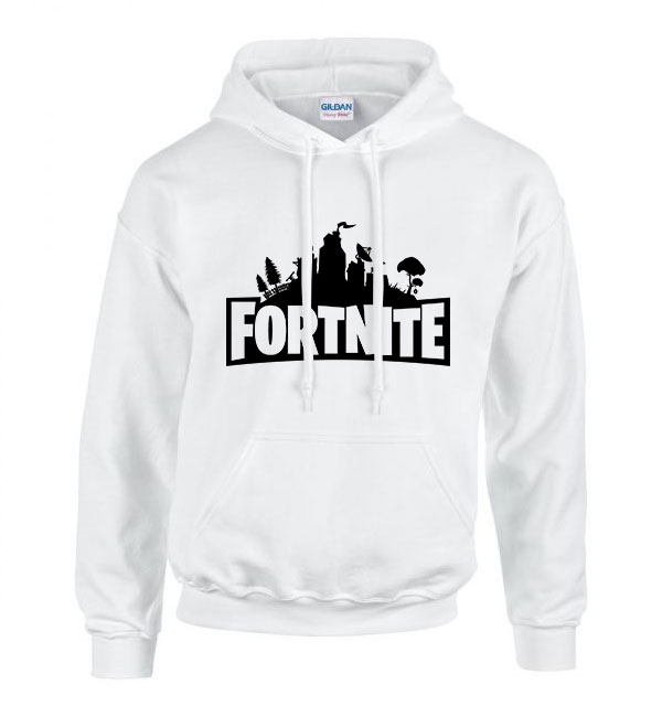 Fortnite Fehér Férfi Kapucnis Pulóver