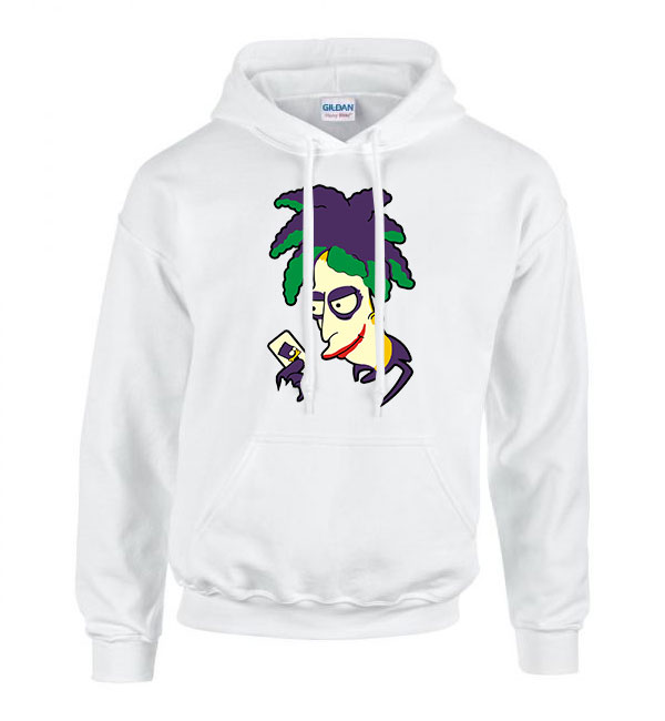 Joker Balfék Bob Simpson Család Fehér Férfi Kapucnis Pulóver
