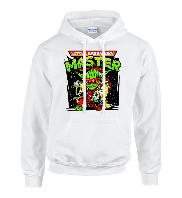 Star Wars Yoda Jedi Fehér Férfi Kapucnis Pulóver