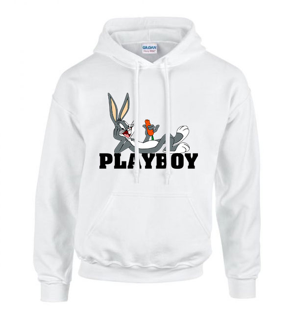 tapsi hapsi playboy Fehér Férfi Kapucnis Pulóver