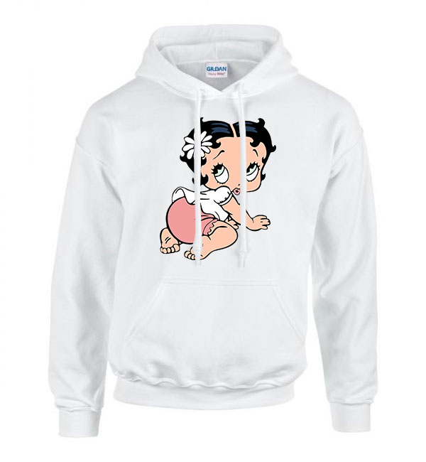betty boop Fehér Férfi Kapucnis Pulóver