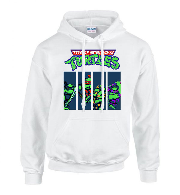 Tini Ninja Teknőcök tmnt Fehér Férfi Kapucnis Pulóver