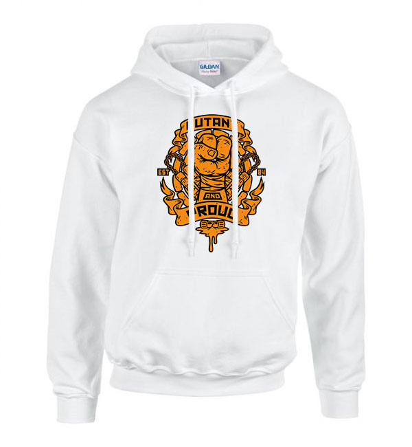 tini ninja teknőcök tmnt Fehér Férfi Kapucnis Pulóver