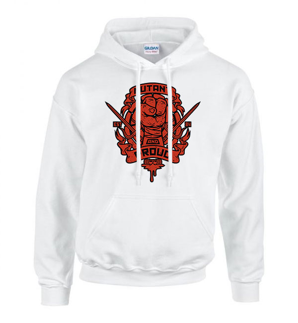 tini ninja teknőcök tmnt Fehér Férfi Kapucnis Pulóver