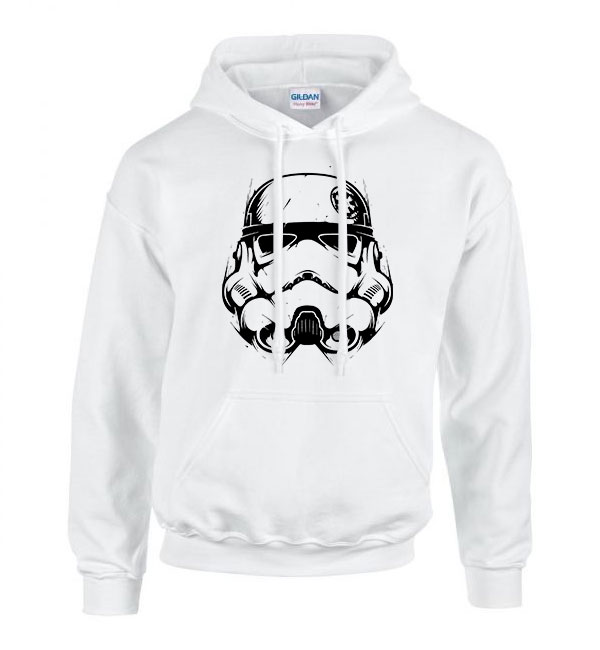 storm trooper star wars Fehér Férfi Kapucnis Pulóver