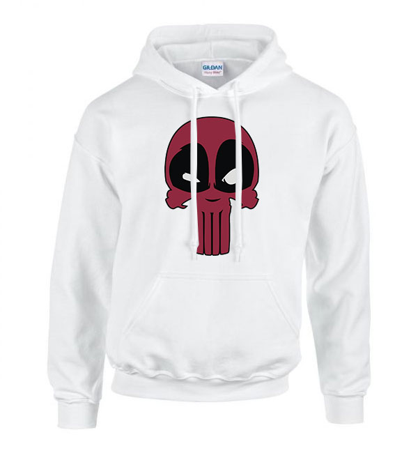 deadpool Fehér Férfi Kapucnis Pulóver