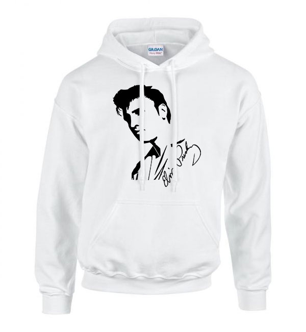 elvis presley Fehér Férfi Kapucnis Pulóver