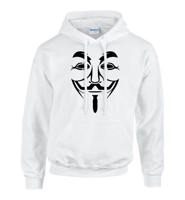 Anonymus vendetta Fehér Férfi Kapucnis Pulóver