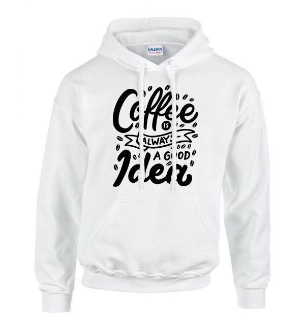 coffee kávé Fehér Férfi Kapucnis Pulóver