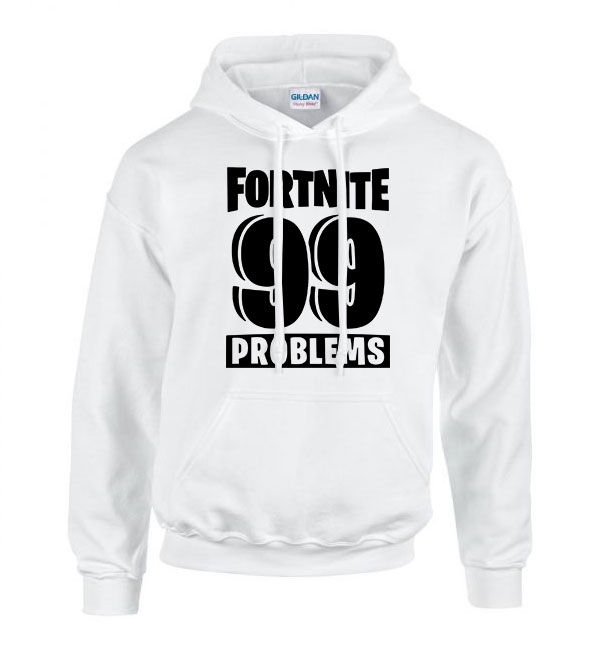 fortnite 99 problems Fehér Férfi Kapucnis Pulóver