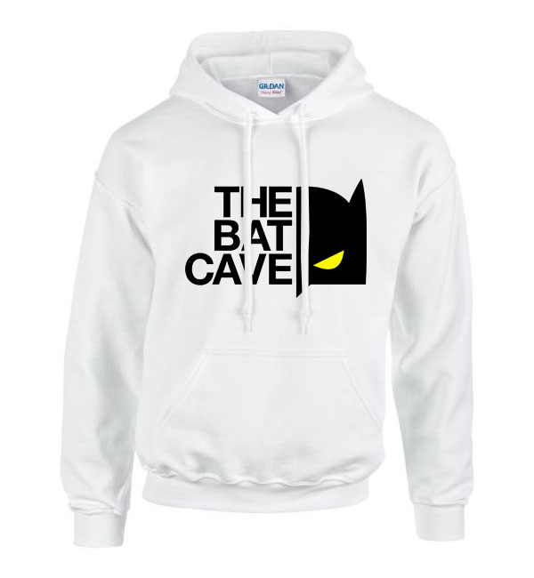 batman batcave Fehér Férfi Kapucnis Pulóver