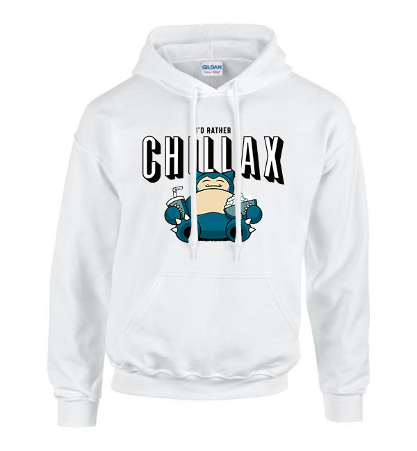 snorlax pokemon Fehér Férfi Kapucnis Pulóver
