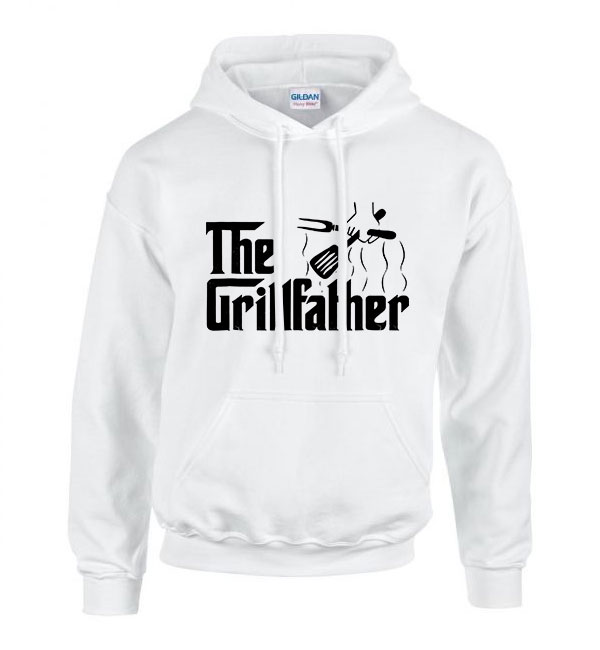 grillezés grill Fehér Férfi Kapucnis Pulóver