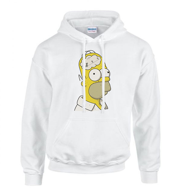 homer simpson simpson család Fehér Férfi Kapucnis Pulóver
