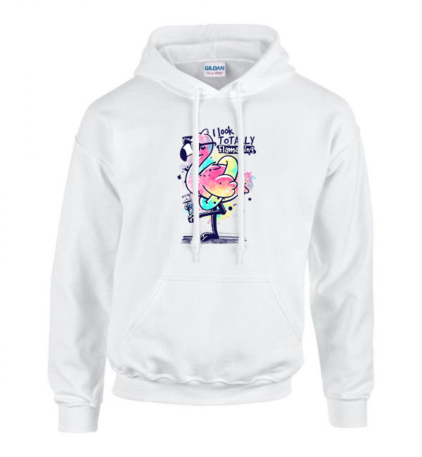 flamingo flamazing Fehér Férfi Kapucnis Pulóver