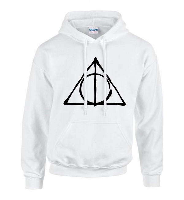 harry potter halál ereklyéi Fehér Férfi Kapucnis Pulóver