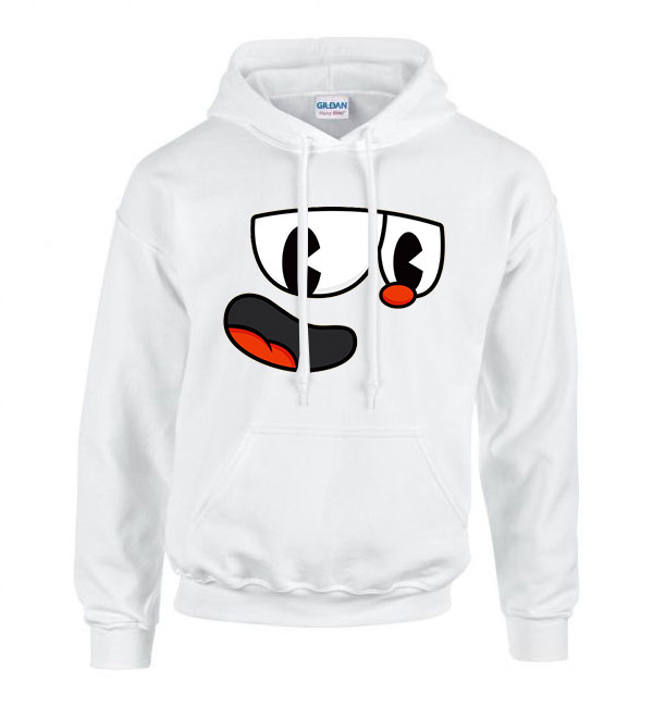 cuphead Fehér Férfi Kapucnis Pulóver