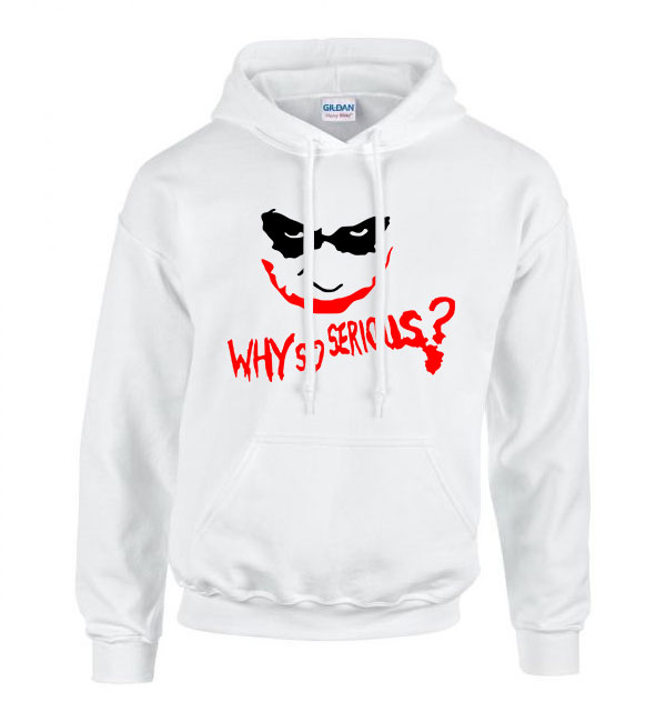 joker Fehér Férfi Kapucnis Pulóver