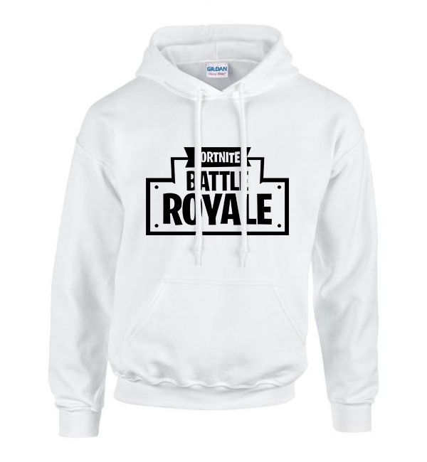 fortnite battle royale Fehér Férfi Kapucnis Pulóver