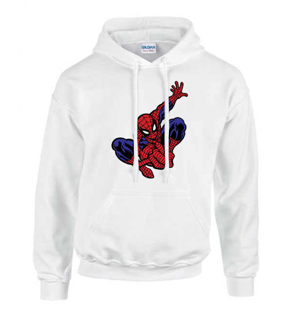 spider man pókember Fehér Férfi Kapucnis Pulóver