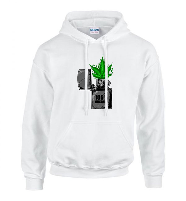 canabis cannabis kanabisz marihuána Fehér Férfi Kapucnis Pulóver