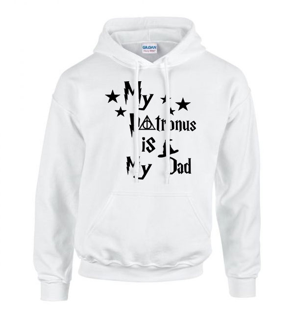 harry potter apa patrónus dad Fehér Férfi Kapucnis Pulóver