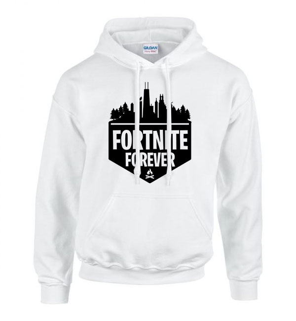 fortnite forever Fehér Férfi Kapucnis Pulóver