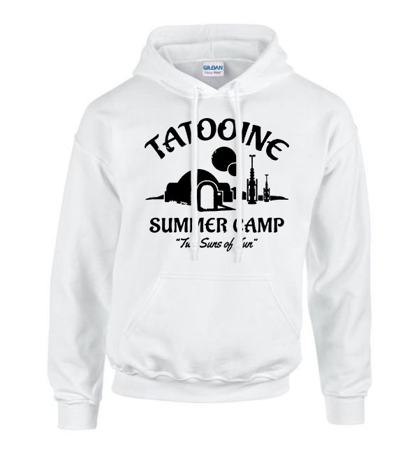 tatooine star wars Fehér Férfi Kapucnis Pulóver