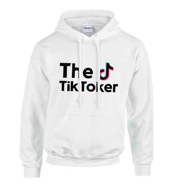 tik tok Fehér Férfi Kapucnis Pulóver