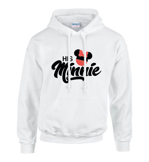 his minnie páros pároknak Fehér Férfi Kapucnis Pulóver